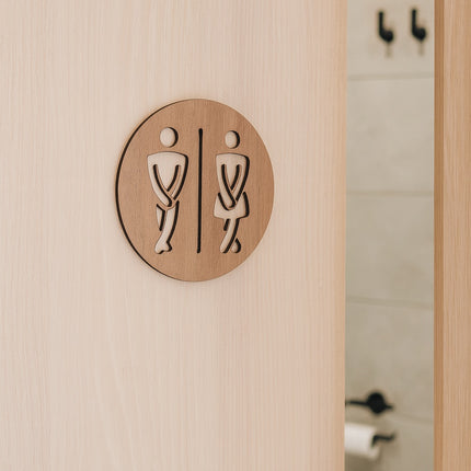 Lustiges Toilettenschild
