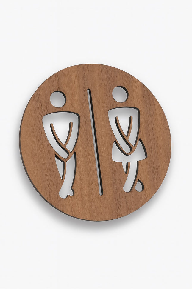 Lustiges Toilettenschild