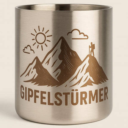 🏔️ Edelstahlbecher „Gipfelstürmer“