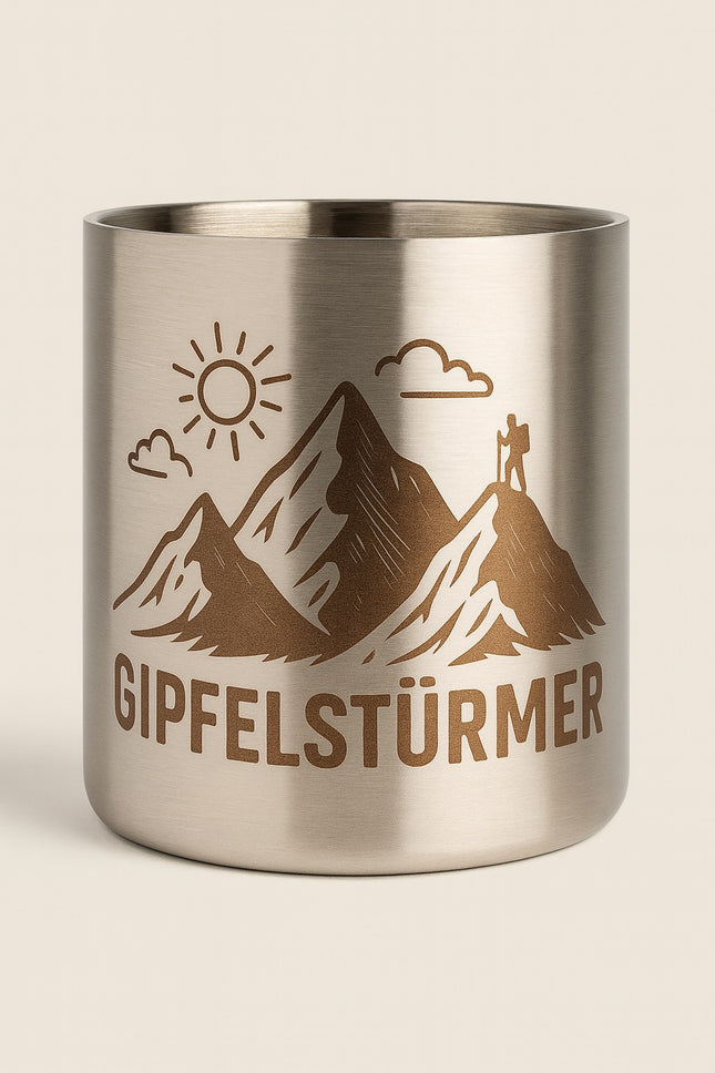 🏔️ Edelstahlbecher „Gipfelstürmer“