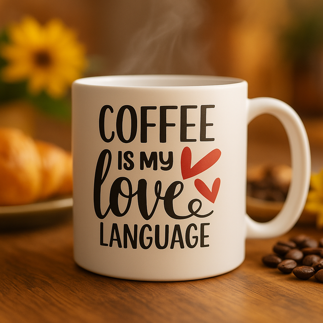 ☕ Coffee Is My Love Language – Keramiktasse