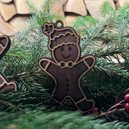 Lebkuchen-Holzanhänger aus Walnuss-Sperrholz