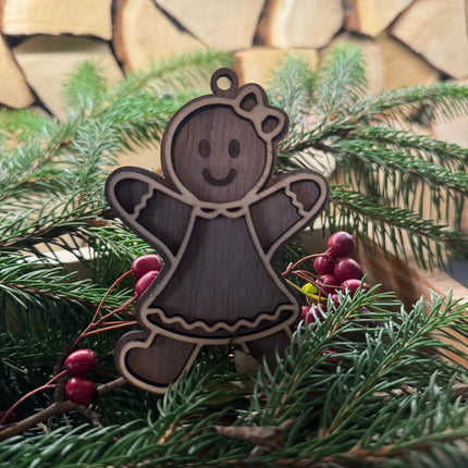 Lebkuchen-Holzanhänger aus Walnuss-Sperrholz