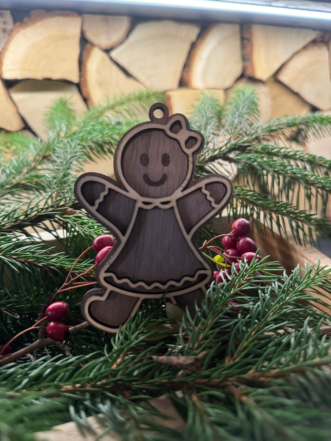 Lebkuchen-Holzanhänger aus Walnuss-Sperrholz