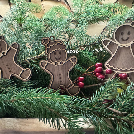 Lebkuchen-Holzanhänger aus Walnuss-Sperrholz
