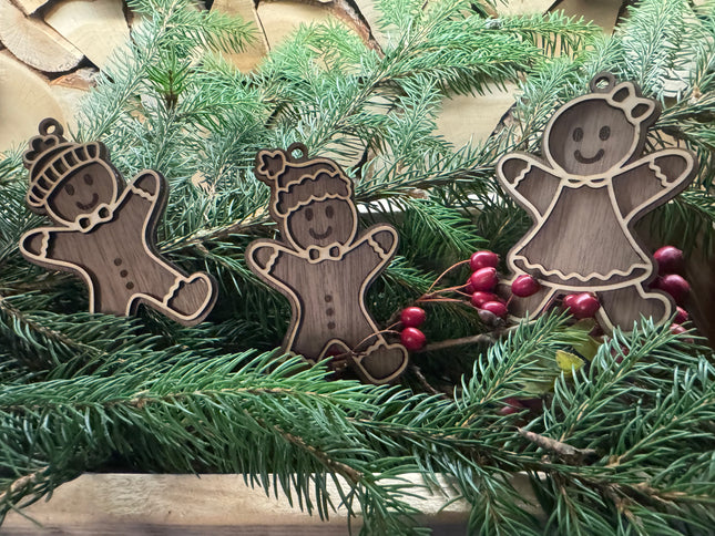 Lebkuchen-Holzanhänger aus Walnuss-Sperrholz