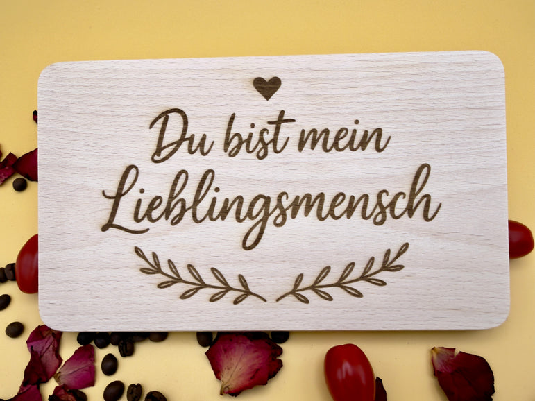 Personalisiertes Frühstücksbrett mit Gravur