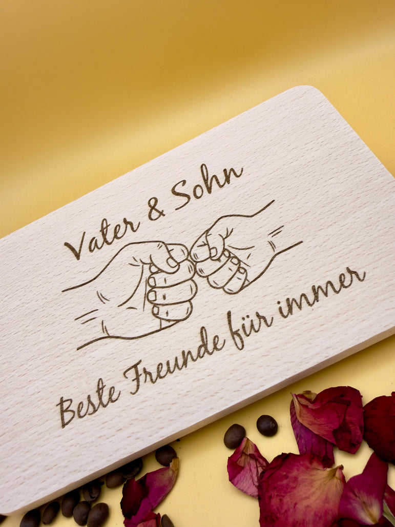 Personalisiertes Frühstücksbrett mit Gravur