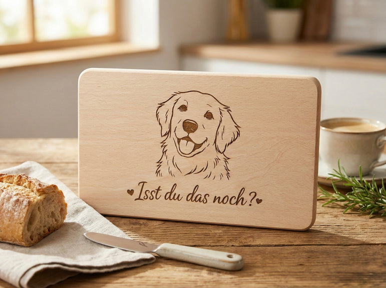 Personalisiertes Frühstücksbrett mit Gravur